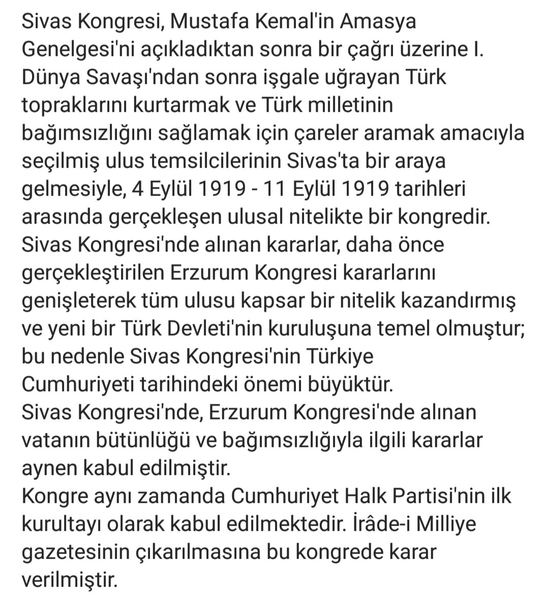 Milli sınırlar içinde vatan bir bütündür,  bölünemez❗
👇🏻

#YaistiklalYaölüm

#SivasKongresi101Yaşında