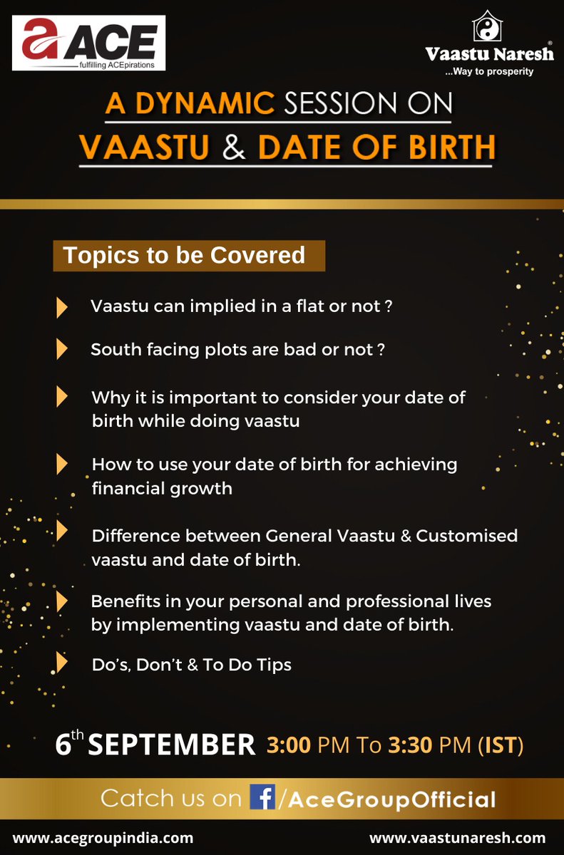 vaastunaresh1's tweet photo. Learn more about “Vaastu &amp; Date of Birth analysis” by Shri Naresh Singal upon special invitation by Ace group.

#ACEgroup #vaastusession #meetup #vastuconsultant #nareshsingal #vaastunaresh #DOB https://t.co/jektPEt8xw