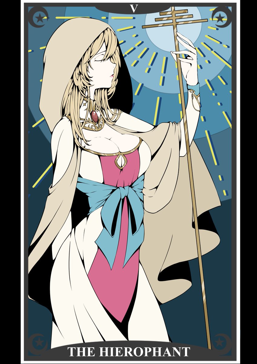 デレステ タロットカード 法王 The Hierophant クラリス デレステ とうふのイラスト デレステ タロットカード 法王 The Hierophant クラリス デレステ とうふのイラスト