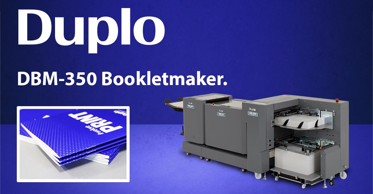 DuploUK's tweet photo. The DBM-350, perfectly balanced as all things should be.
You won't find a more economical solution to high
productivity booklet production on the market.
Find out more: https://t.co/gBTZd6IIDJ
#automation #ukprint #punchbackprint #digitalprint #printfinishing #FridayMotivation https://t.co/aie1eWmEMS
