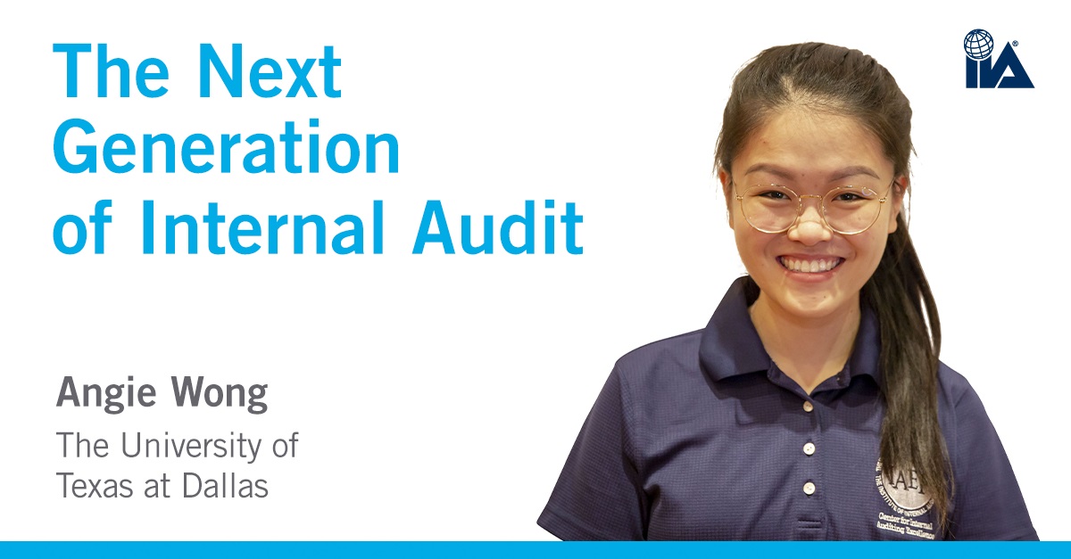 TheIIA's tweet photo. Latest #IAEP student profile cites getting involved, taking #internalaudit classes, and networking as keys to success. https://t.co/FFsT23ry5L https://t.co/oMicPlR9zS