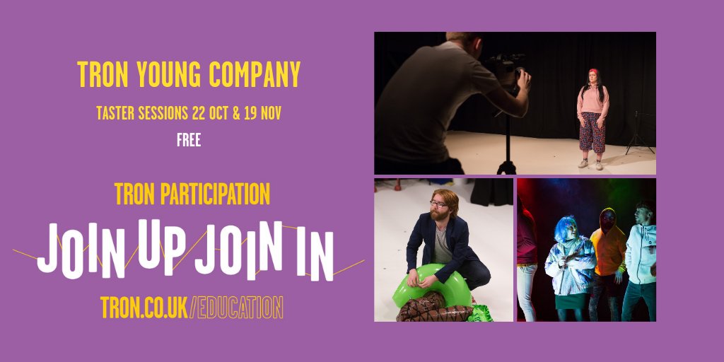 TronTheatre's tweet photo. Looking for a bridge between youth theatre and the professional theatre industry? Why not give Tron Young Company a go!
Contact our box office to book your place at a taster now!
https://t.co/GFAwnlMqid
#JoinUpJoinIn https://t.co/y0nJ58AYUn