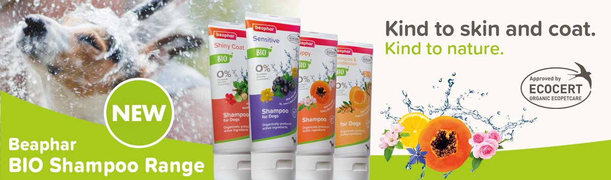 We are helping pet owners 'shop greener' with NEW #BeapharBIOShampoos for Dogs.

Containing ingredients from #organic farming, certified by ECOCERT®, endorsed by the ‘I’m Green™’ scheme for their #recyclable tubes. 

Contact your local Sales Executive for more information.