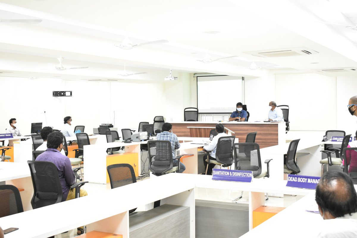 RMCoffice's tweet image. Commissioner Shri M Abhishikth Kishore, IAS conducted Engineering Department review meeting on Nadu-Nedu, AMRUT Projects and Special Projects. 
Engineering Department &amp;amp; Public Health Department officials of @RMCoffice participated in the meeting.

#NaduNedu #amrutscheme