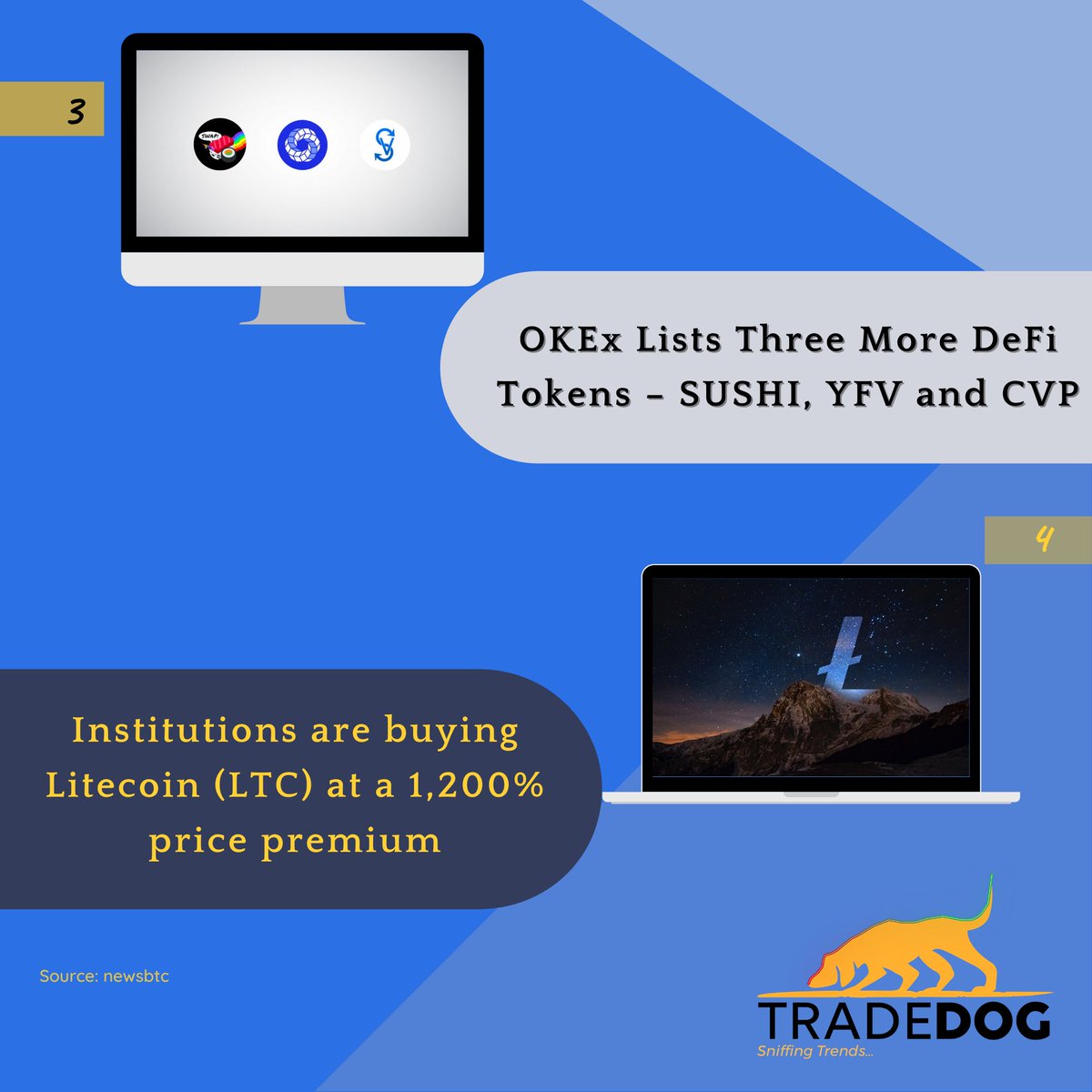 TradedogCrypto's tweet photo. Today inside "#Crypto: In the Know" we have got some interesting #news &amp; updates📈.

Do Like, Retweet, &amp; Comment❤️. Follow #tradedog to get daily exciting &amp; interesting stuff about the #Cryptocurrency Industry💥.

#sniffcrypto #cryptotwitter #CryptocurrencyNews #cryptonews #btc https://t.co/vJEzYfInxH