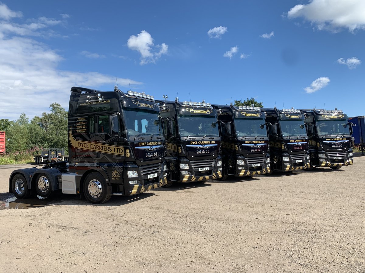 Happy days - It's new truck(s) day for <a href="/DyceCarriersLtd/">Dyce Carriers Ltd</a> of Aberdeen as they take delivery of five new #MANTRUCK TGX 26.510's with XXL cabs. Established in 1973 the Moir family have built a renowned Nationwide Road Transport business with a modern fleet of around 100 vehicles.