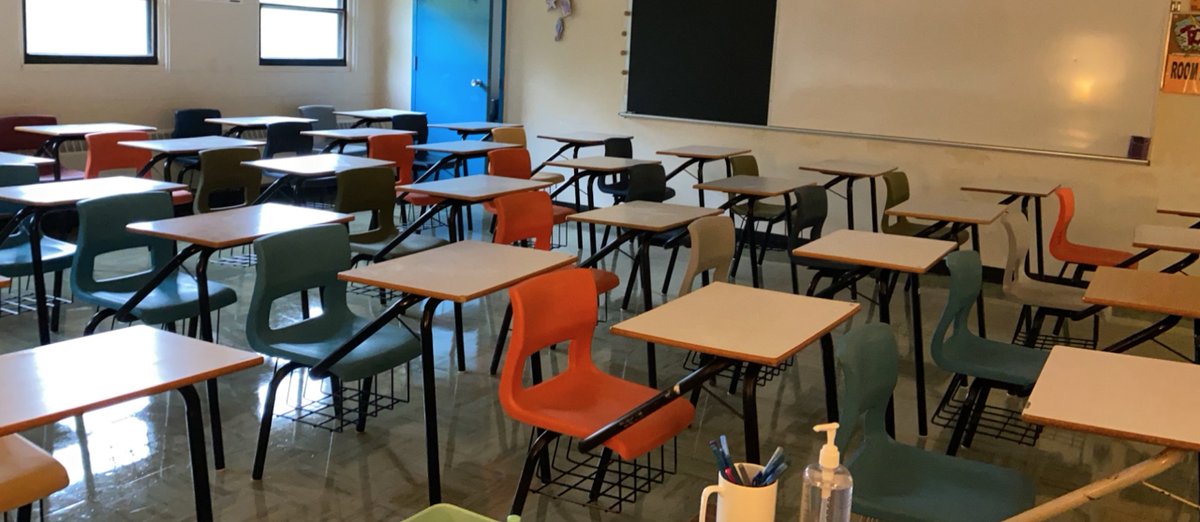NSTeachersUnion's tweet photo. "Desks will be placed one-meter apart."
Education Minister Zach Churchill, July 22, 2020

#readynotready #SafeSeptemberNS #nspoli https://t.co/sKovnf1vRh