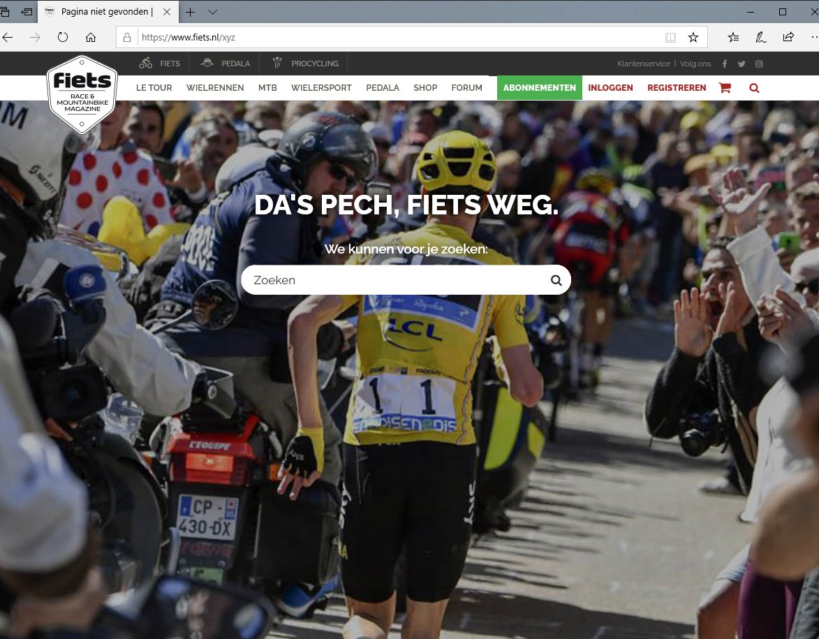 Nog een leuke 404-pagina! Tour-de-France liefhebbers snappen hem wel: #404 #TourdeFrance #seo