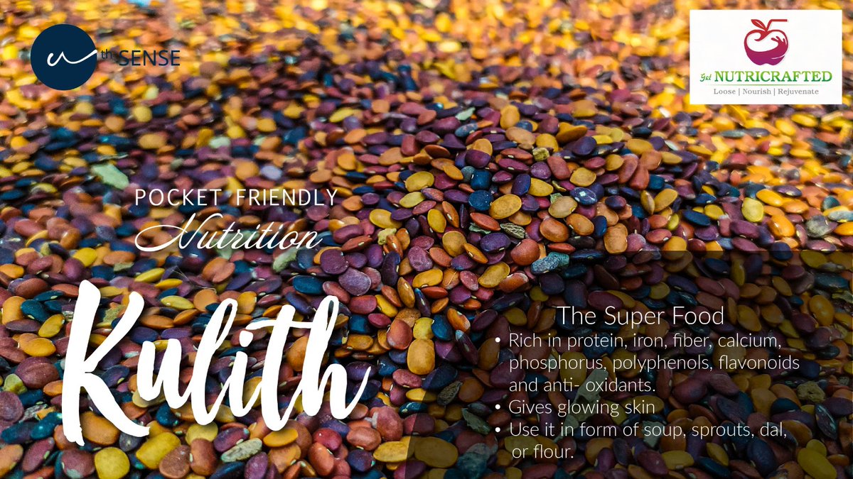 The_NthSense's tweet photo. A super food that cure all #lifestyle diseases. #Kulith is one of the super pulse of India as it is grown all across our country easily available and cheaper than other dal. Packed with #nutrients it is the best substitute for dal, flour or simple sprouts. #NationalNutritionWeek https://t.co/k8TfmEPXpC