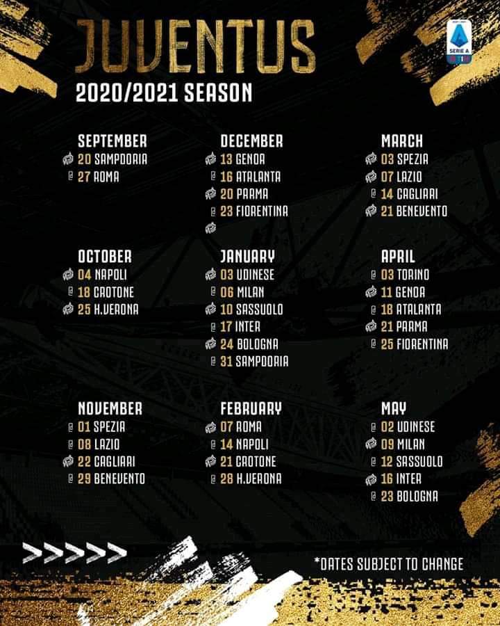 AyukeBae's tweet photo. jadwal juventus musim 2020-2021 https://t.co/BUeXsn82xp