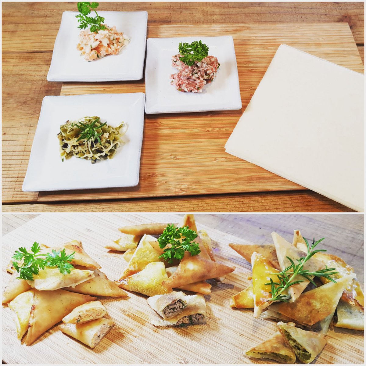 ShikuHakkuGastr's tweet photo. Un apéro facile à réaliser et des farces originales pour changer ! Beurek maison !
#beurek #bourek #samoussa #apero #aperofacile
#cuisinefacile #vivreaujapon
簡単に作れる前菜、ボレックやで。中身はオリジナルや。
#よるごはん #料理好きな人と繋がりたい #サモサ #ボレック https://t.co/9trG5jPc7o