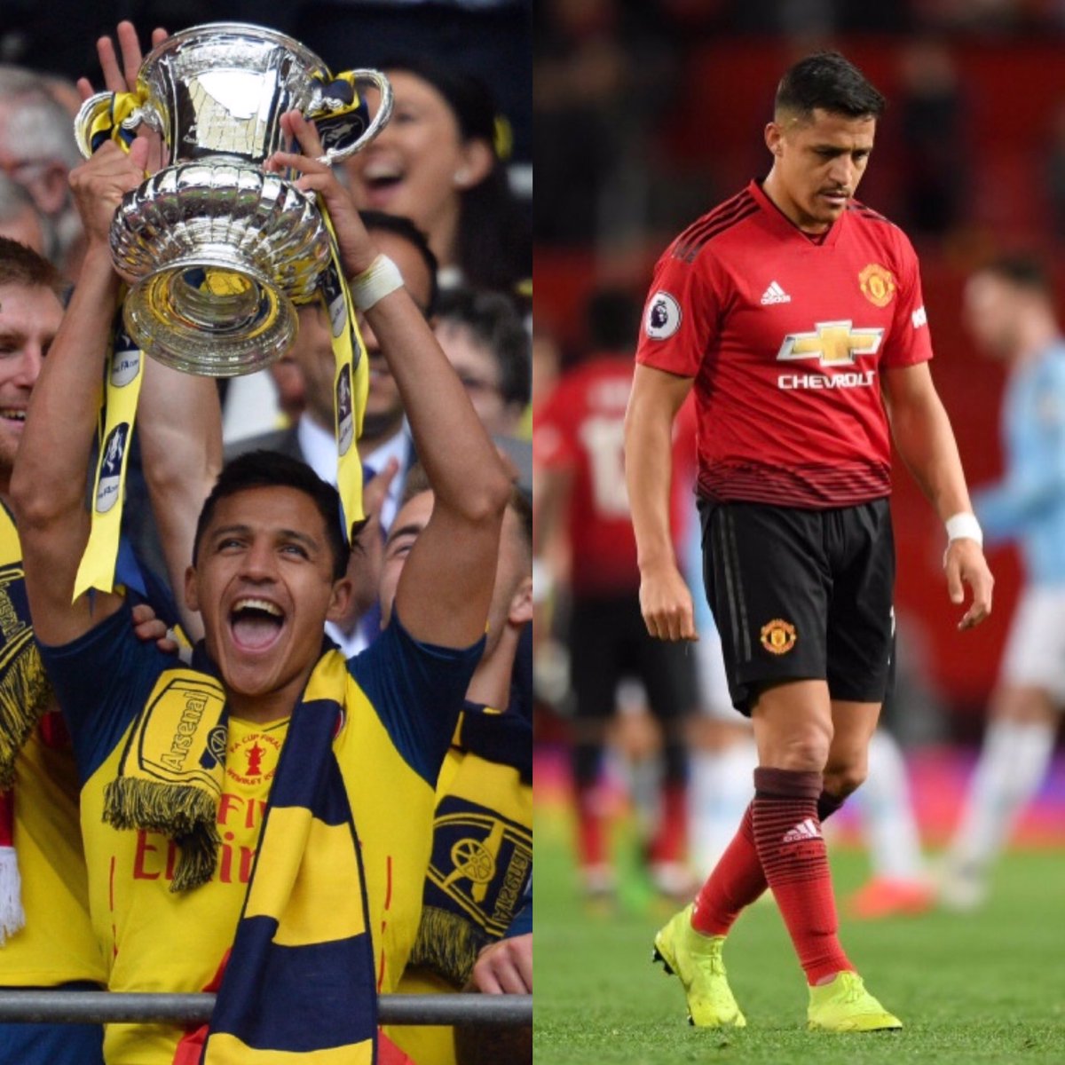 Cannon_Talks's tweet photo. After the session I got home and I told my family and my #agent “Can you not rip up the #contract to go back to #Arsenal ?”.

#alexissanchez on his first training session at #ManchesterUnited ! https://t.co/gbAzujNJxZ