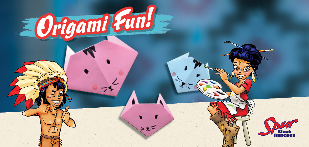 SpurRestaurant's tweet photo. The kids will love getting their little hands on our new origami crafts to create cute animals and fun fortune-tellers! Get your sheets in-store at your nearest Spur and then visit our website for the folding instructions: https://t.co/qJYUEzjUin #TasteForCrafts https://t.co/EiSEcgQSOc