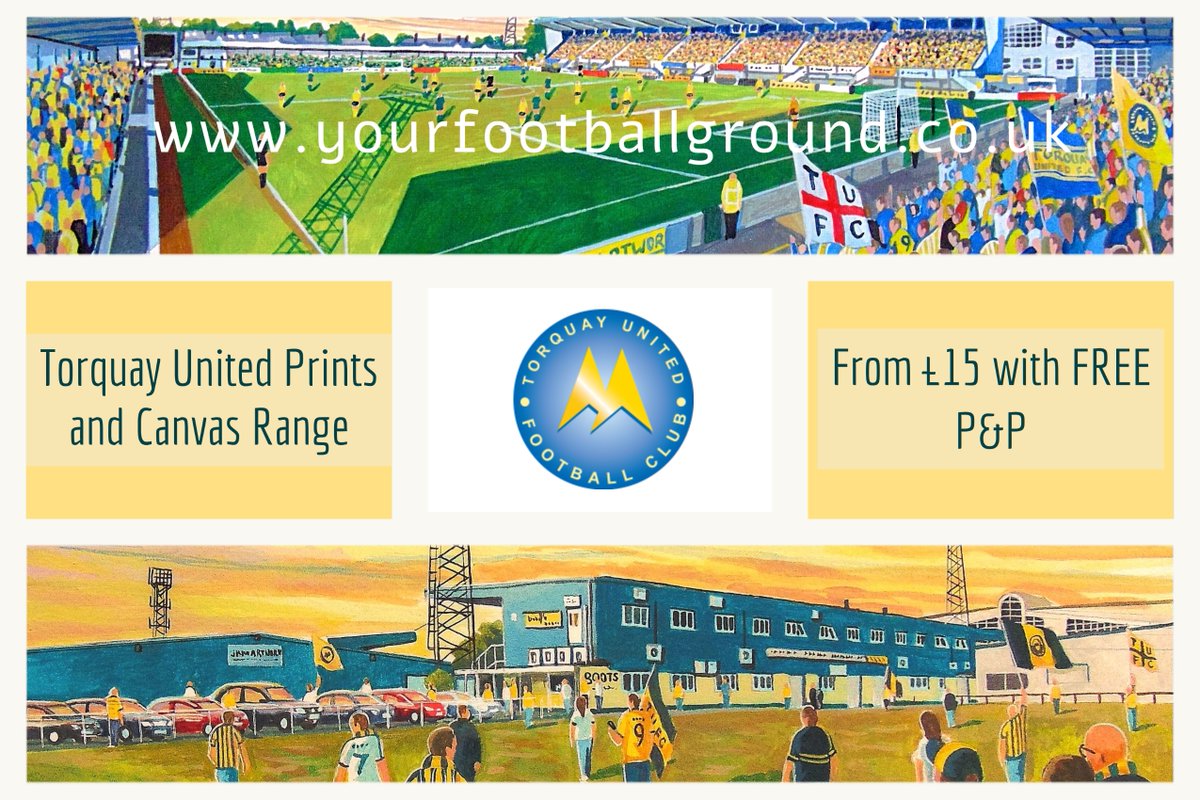 yourhomeground's tweet photo. @torquaytalkpod This is a must for all Gulls fans! Superb Artwork - A3 Print only £15 and our Canvas Range starting from £28 - All with FREE P&amp;P. Superb Quality Football Art. Please visit https://t.co/l8S5k58qiy https://t.co/ySFohBzbwq
