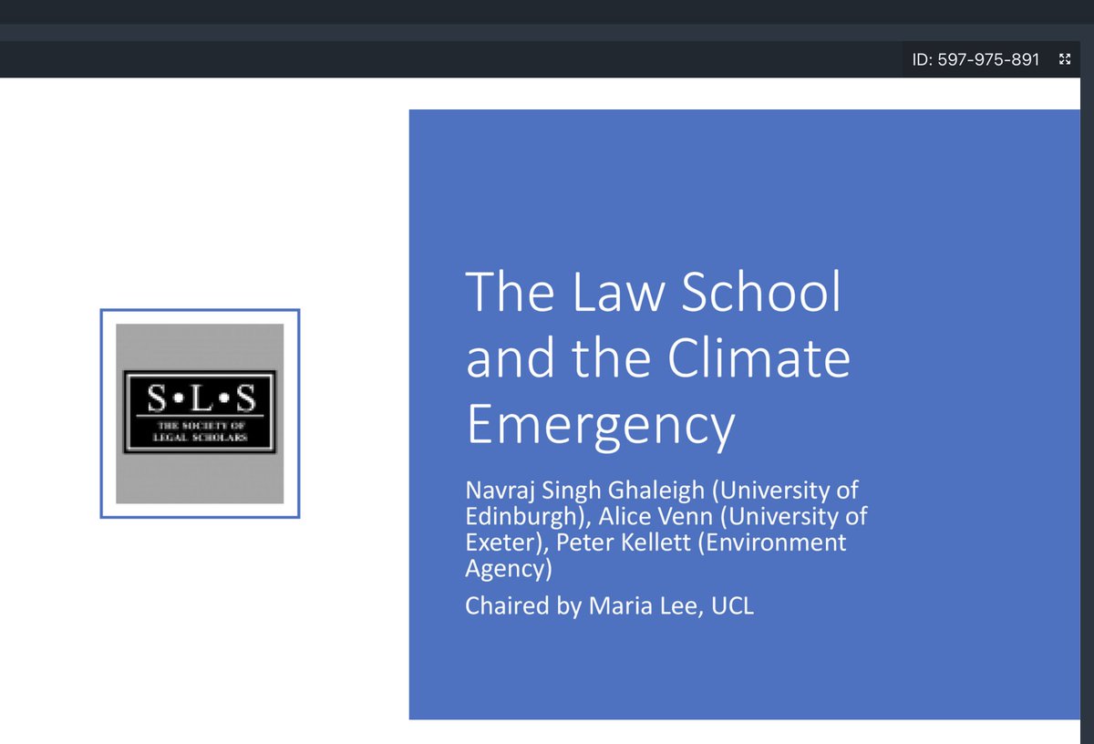 drmpWOLF's tweet photo. In full circle focusing on climate change #SLSVirtual20 closes with the panel on the Law School and the Climate Emergency / let's search for ways to do better, and in the current devastating circumstances find the opportunity to transform
#reducecarboonprint @SLSConference https://t.co/ykTQoGYEHp