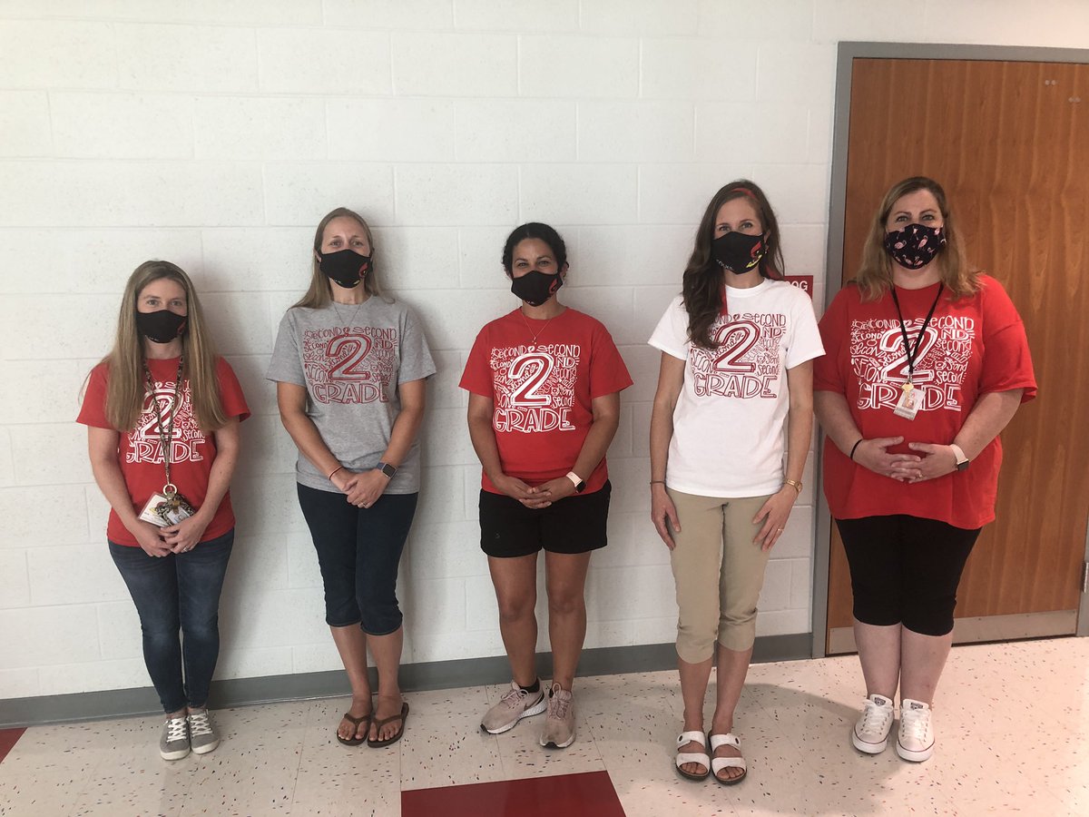 CookeG101's tweet photo. School is not closed, just the building is! The second grade team at @CookeCardinal is ready and waiting to start day #1 with our new cardinals on Tuesday!! https://t.co/1RqxO607Jx