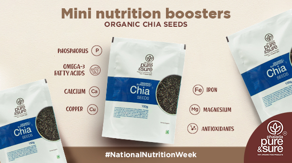 pureandsure's tweet image. Today for #NationalNutritionWeek we bring to the stage, Organic Chia Seeds. Tiny as they look, and bland as they taste, these seeds are packed with nutritional benefits!

#CleanFoodMovement #Phalada #PureandSure #Organic #OrganicFood #Cleanfood #Healthyfood #certifiedorganic