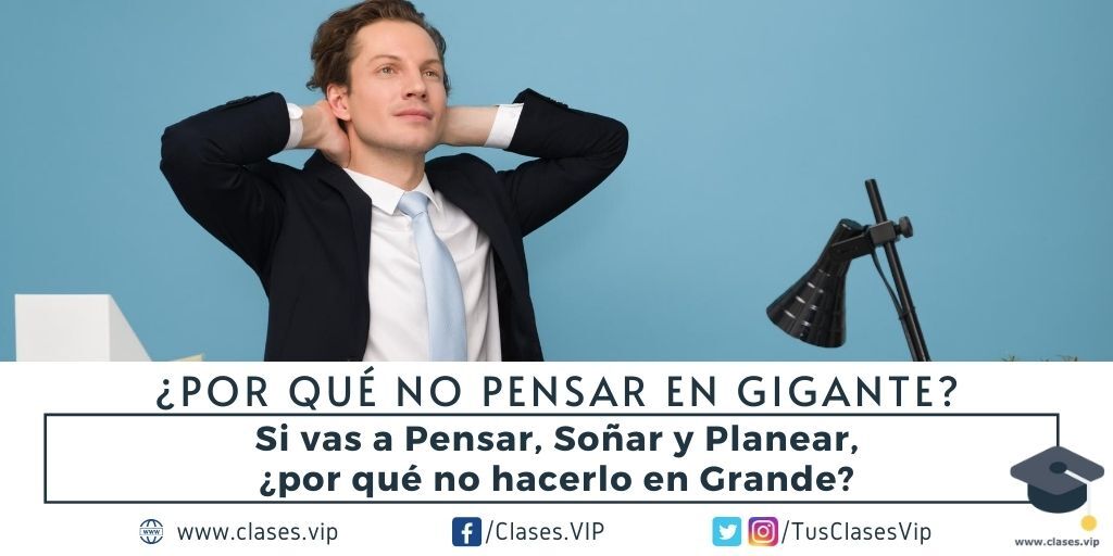 TusClasesVIP's tweet photo. ¿Por Qué No Pensar en GIGANTE 🧠💭?
Si vas a Pensar, Soñar y Planear, ¿por qué no hacerlo en Grande?
Te invitamos a reflexionar este tema este #FinDeSemana
#ClasesVIP #AltaGerencia #Emprendedores #Educación #Pensar #Grande #Gigante #Visión #Sueños #Metas #Objetivos #Logros https://t.co/7dsqjYdKDY