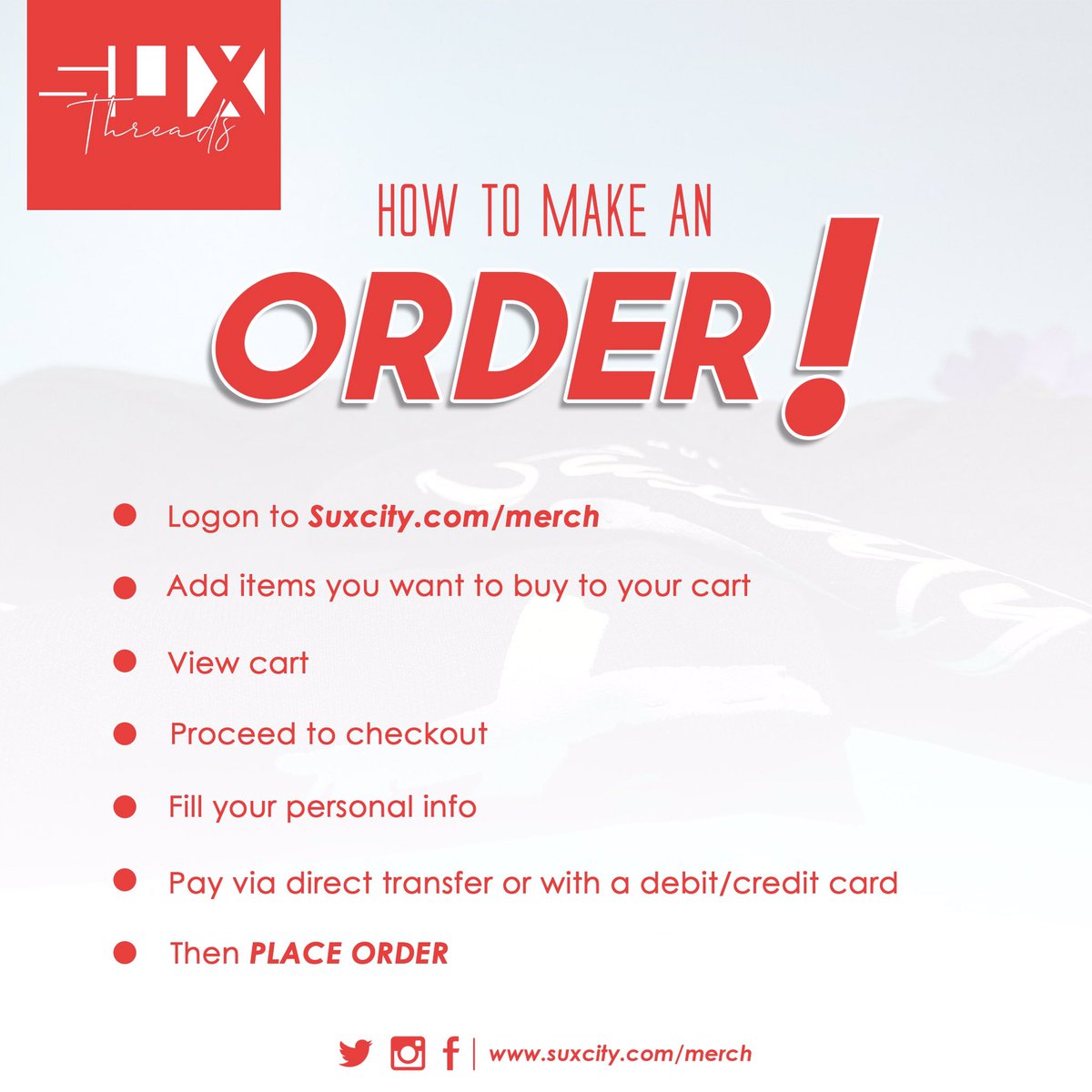 suxthreads's tweet image. Ordering made easy! 🔥
#suxthreads