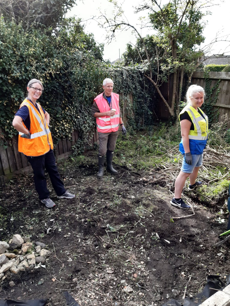 Busy day at <a href="/BfgGarden/">BFG - Bottesford Friendly Garden</a> clearing a space to create a wonderful wild flower garden for lots of butterflies and bees <a href="/bee_trust/">Bee Friendly Trust</a> <a href="/EMCommunityRail/">EMR Community Rail</a> thank you <a href="/_Dee22_/">Donna Adams</a>  <a href="/_Kaye_R/">Kaye Robinson</a> for your help! #CommunityRail