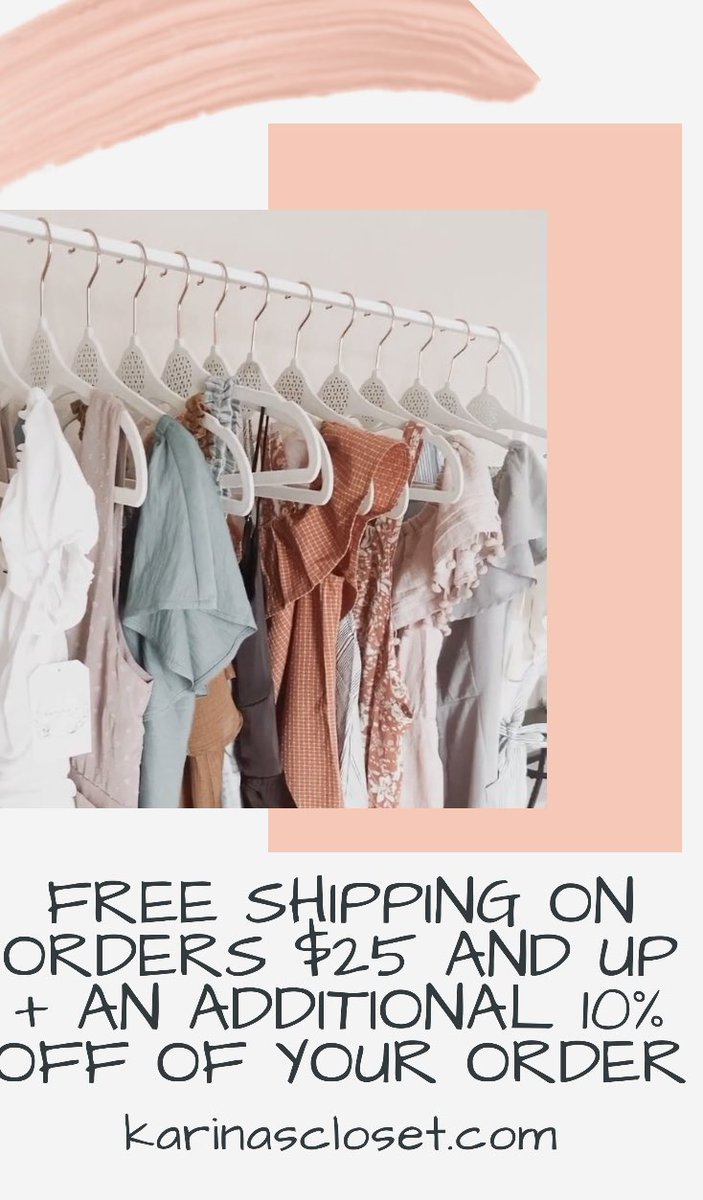 __karinascloset's tweet photo. FREEEEE shipping on orders over $25 plus an additional 10% off on your entire order using code: LABOR10 starting now through Monday. HAPPY SHOPPING💗🥳 https://t.co/7K1KZoSZCu
-
-
-
-
#karinascloset #boutiquestyle #labordaysale https://t.co/WPNiy1qFz8