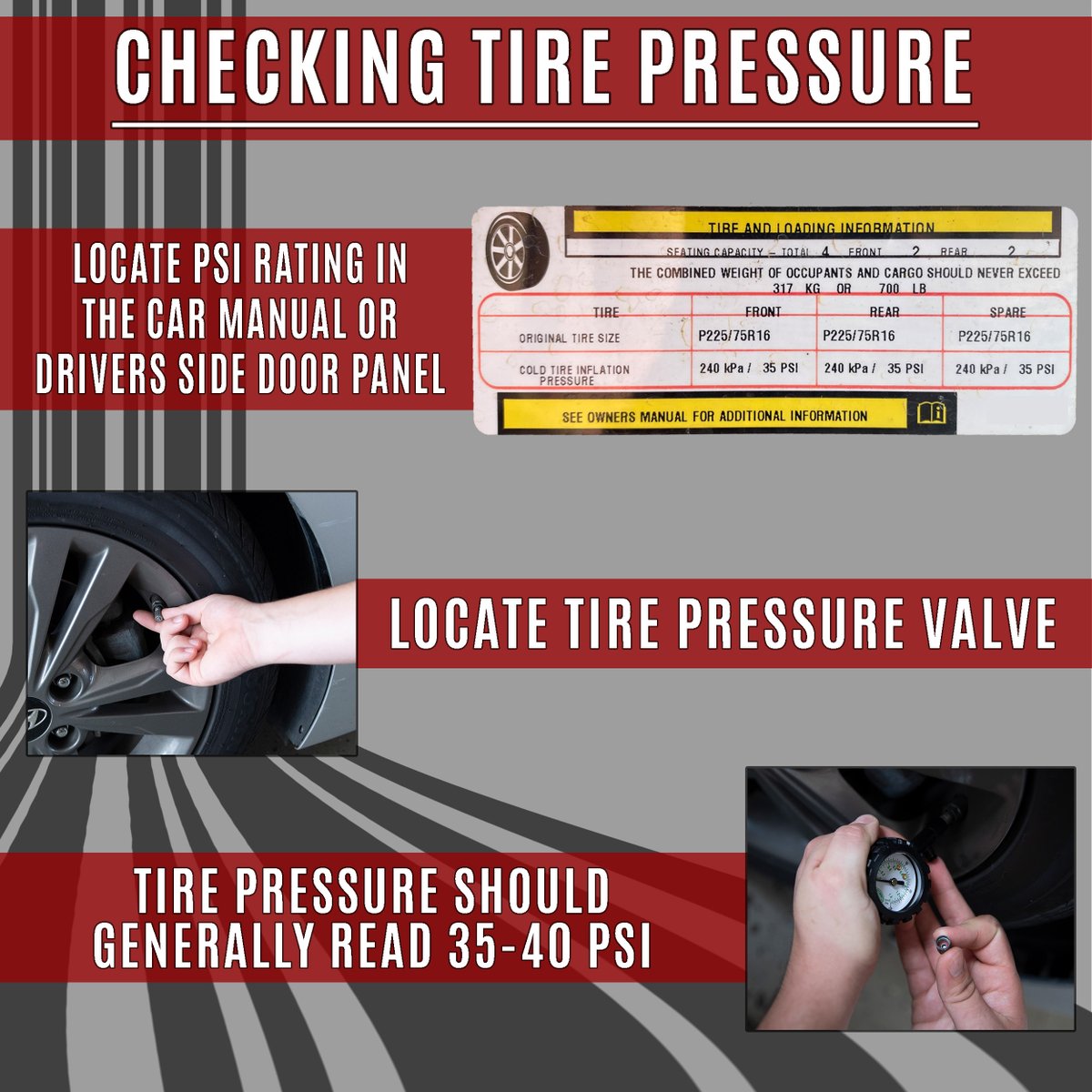 MCB_Quantico's tweet photo. Are you about to hit the road for the holiday weekend?
Help your ๐๐ be road trip ready by checking fluids (oil, radiator, brake, power steering, transmission & windshield) topping off as necessary and tires (air pressure & wear) for starters.
#safetravels
#FitToTheCore @VaDOT https://t.co/wbAQjUeG5z