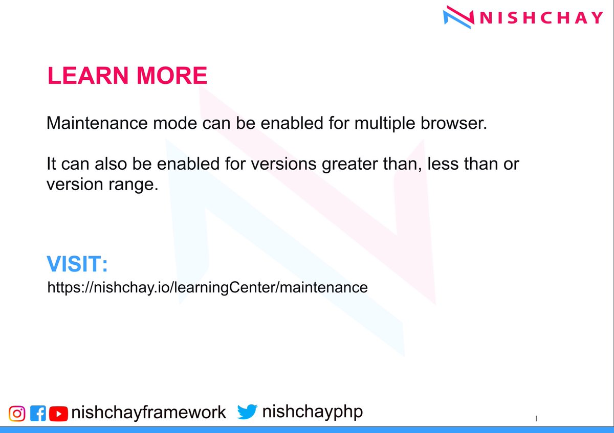 nishchayPHP's tweet image. Put your application into maintenance mode based on browser.

#php #phpframework #phpfreelancers #phpmaintenance #webmaintenance #webdeveloper #webdevelopment #phpdevelopment #phpdevelopers