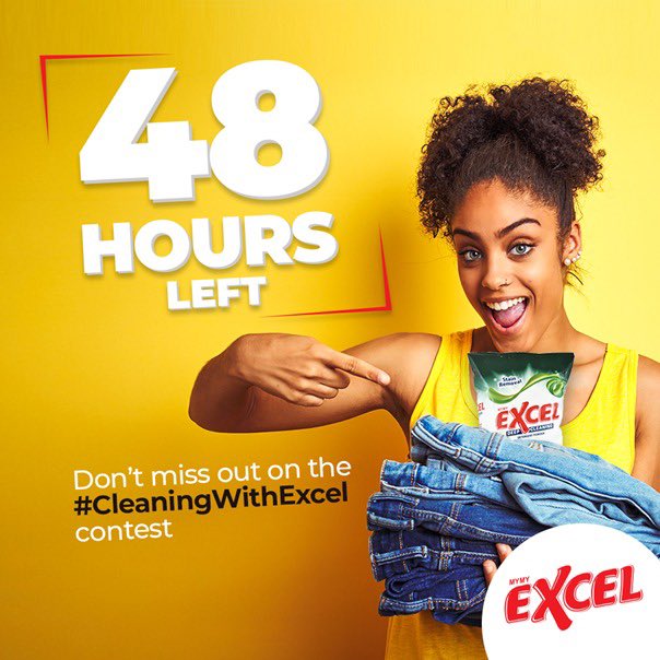 exceldetergent's tweet image. Its 48 hours to the end of the #CleaningWithExcel contest and  it’s not too late to send in your entry. 
.
Simply create a video of not more than 60 seconds of you using the Excel Deep Cleaning Detergent at home.
Upload on your page and tag us.