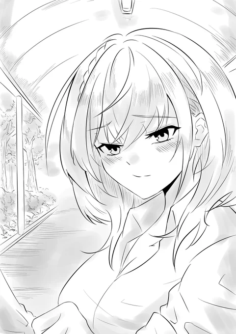 24日目 夏の終わり
#白銀ノエル
#ノエラート
#ぐりのらくがき 