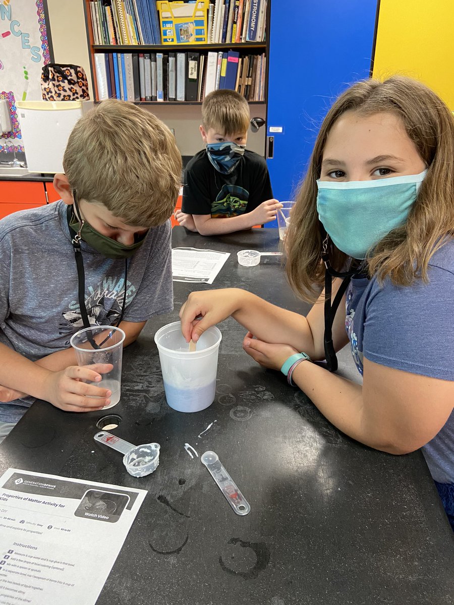 kcarlsonBES's tweet photo. 5th graders exploring properties of matter with slime! It’s always a good day when you can go to the Science Lab! https://t.co/M5IFlax4et