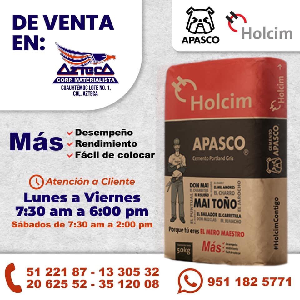 MaterialesAzte1's tweet photo. #MaterialesAzteca 👷Distribuidor autorizado de Cemento "@Holcim_Mx” Apasco. 

💪 Mas ✅ desempeño ✅ rendimiento ✅ fácil de colocar 

¡El mejor aliado de tu obra! 👌

Pedidos al ☎ 51 221 87 ☎ 13 305 32 ☎ 20 625 52 ☎ 35 120 08. #Oaxaca https://t.co/1XG0xkrn24