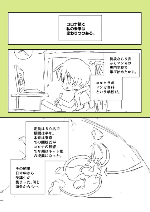 「マンガの専門学校で悪戦苦闘する話」1～3
#また乾杯しよう   #コルクラボマンガ専科 121/164 
#毎日読もうあげよう1Pマンガ  #伊吹マンガ 