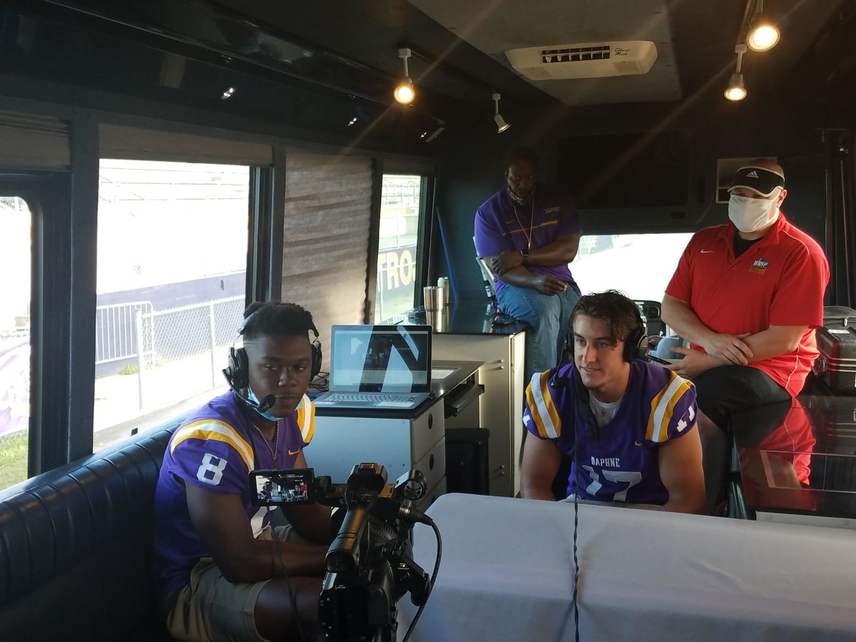 Mark_Heim's tweet photo. Hanging with the @DaphneFBTrojans' @TrentBattle and @cade_reynolds17 on @1055wnsp.
#alpreps https://t.co/WysNANMopU
