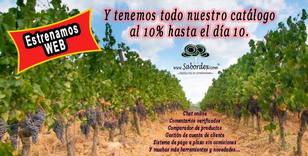 sabordex's tweet photo. Ya estamos de vuelta en https://t.co/H8px0vDRvu
Nueva web y ofertas en todo nuestro catálogo.
Visítanos y suscríbete a nuestra newsletter para obtener beneficios y novedades!!!
#Extremadura #Calidad #Ibericos #Vino #Aceite #Gourmet #Ofertas #Descuentos https://t.co/XzynFmPYnQ