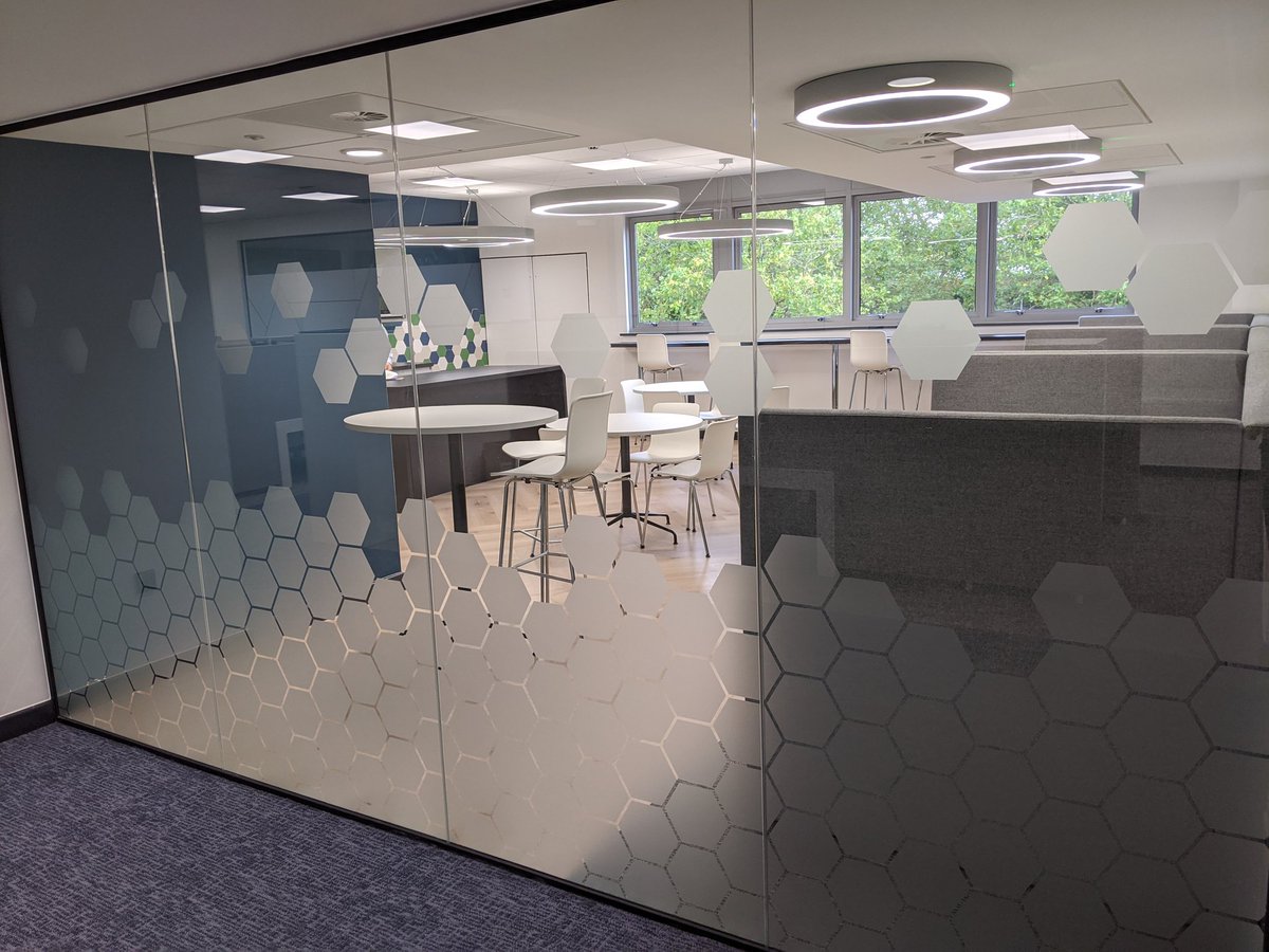 BushConsultancy's tweet photo. Love the manifestation provided by @ArtworksBristol to mimic the hexagonal @JohnsonTiles we specified.

#fitout #aztecwest #bristol https://t.co/HFMmB9B06D