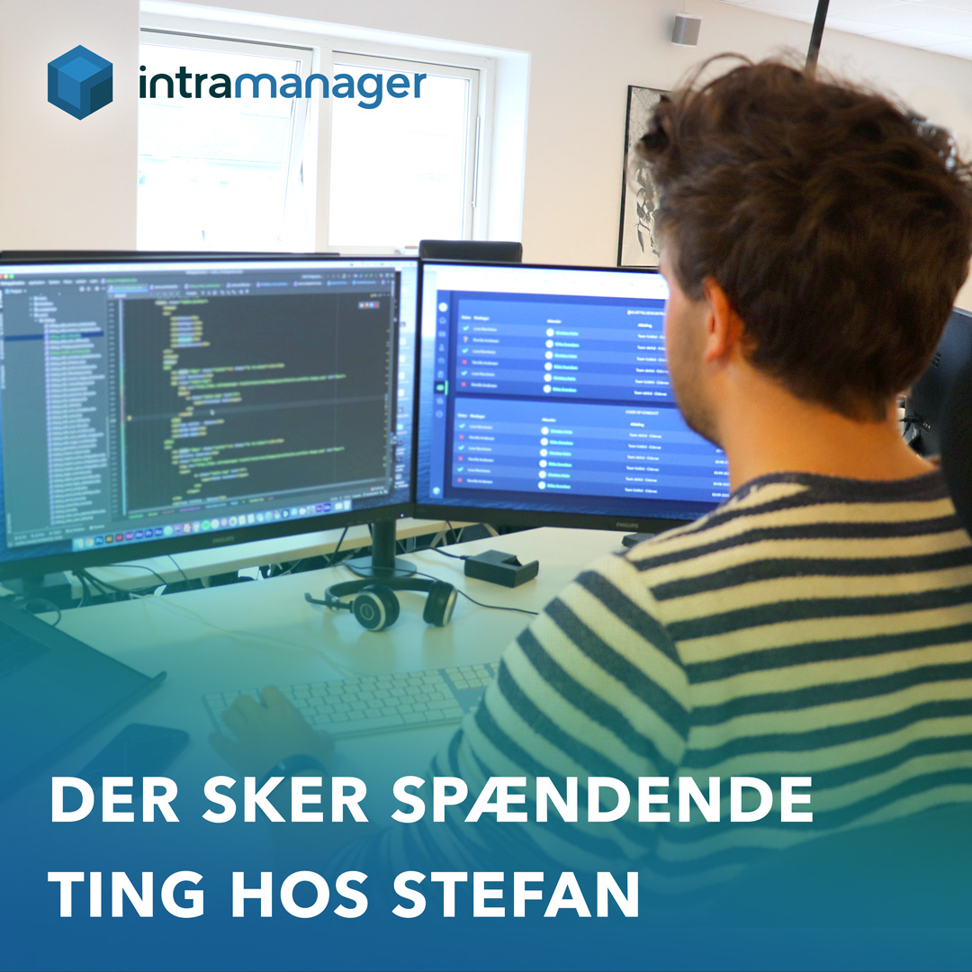 IntraManager's tweet photo. Vores designer Stefan arbejder lige nu på noget spændende, der virkelig kommer til at gøre en stor forskel for vores brugere. Er du nysgerrig på, hvad han mon laver? Så følg med her på siden - vi løfter snart sløret for dét 😉 💙

#intramanager #wfm #kpi #denmark #kontaktcenter https://t.co/vRhx1aeen2