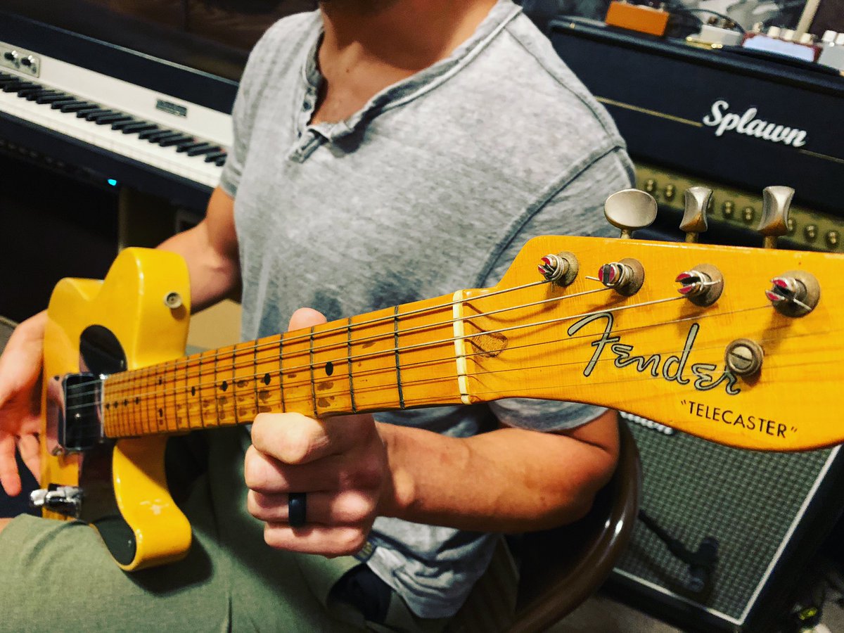calebdavismusic's tweet photo. Well, knock one off the ol’ bucket list. Played a FO’ REAL #1952 #telecaster today. What a rush. Going to do a showcase later. #guitar #guitarist #guitarplayer #guitarcover #guitaristofinstagram #guitarsolo #guitars #guitargear #fender #vintage #telegram #telehealth #tele https://t.co/qbmX7Vgz0F