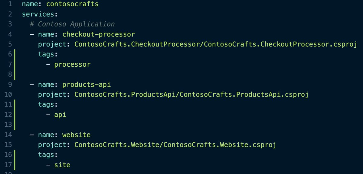 cecilphillip's tweet photo. The tags feature of Project Tye is really useful for grouping the services in your tye.yaml file. Adding the --tags flag to  tye run will let you filter which ones you want executed 🔥

"tye run --tags=api,app"

#aspnetcore #projecttye #dotnetcore #microservices https://t.co/yIz8dtyHqi
