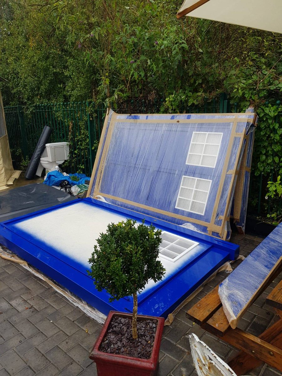 BurgessProjects's tweet image. It&apos;s back! The Tardis has returned to the Warmley Waiting Room!

More photos to follow when the inside is complete!

Thanks to Apple Joinery for all your help with this project!

#burgessprojects #tardis #warmleywaitingrooms #warmley #carpentry #joinery #applejoinery