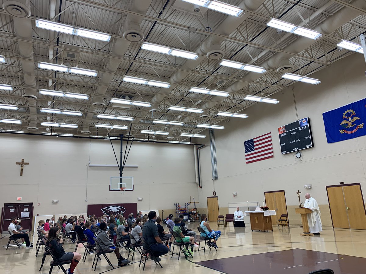 SJAcademy1890's tweet photo. The first school Mass at the Academy was celebrated yesterday. How wonderful it was to return and worship as a school community!

Capacity was reduced with an alternating weekly schedule.  Daily Masses will be offered to grade levels when work on St. Joseph’s Chapel is complete. https://t.co/gjJvVC0YTl