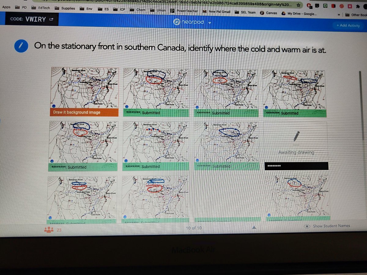 AskanderNPHS's tweet photo. Using #nearpod to review identifying fronts and air masses in Earth Science. @SouthernHancock #newpalproud #createextraordinary #nphssciencerocks https://t.co/NoUTuhZ2hU