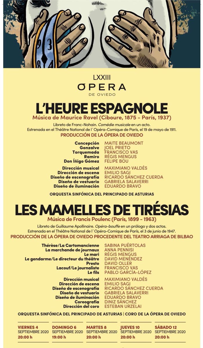 pablosiana's tweet photo. Vuelvo al directo desde el 12 de marzo 🤦‍♂️😷 @operaoviedo estrenando #programadoble #Ravel #Poulenc @OSPAcom en foso 🎓Valdés en 🏠 @sabinapuertolas @PabloGarciaLpez #Sagi #FelipeBou #maytebeaumont y muchos más ❤️ ❤️ con #MUCHOCUCHO 🚜💩💩💩💩💩💩🐄 aldeanu “pa tós” 💪 https://t.co/x618csMJin