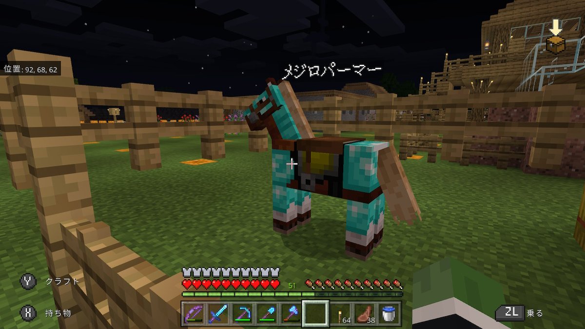 Sj12j改 うちの元野良馬と 地上式エンダーマントラップ Minecraft マイクラ マインクラフト Nintendoswitch