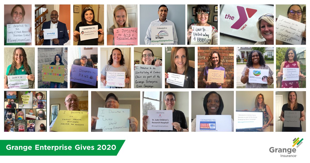 Our annual Grange Enterprise Gives Campaign is almost complete! Our associates shared some of the organizations they’re giving back to during our month-long campaign. We’re proud of the positive impact they’re making in our communities through their donations. #grangegives
