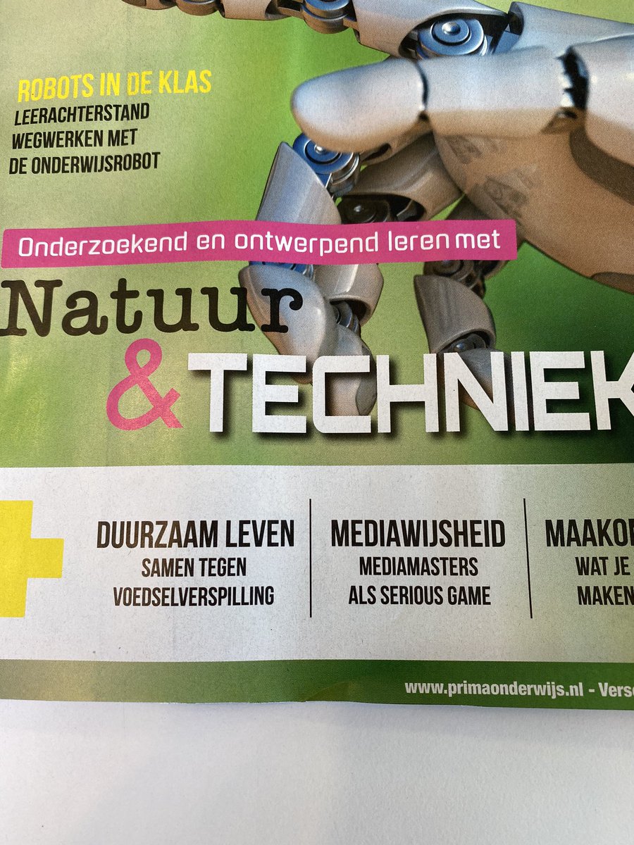 Ligt het exemplaar ‘Prima Onderwijs’ in de docentenkamer <a href="/HHStadion/">Het Hooghuis Stadion</a>   Zie ik gelijk de titel “onderzoekend en ontwerpend leren met Natuur en Techniek”. Ik kan me nu al niet bedwingen om het vakblad te lezen!