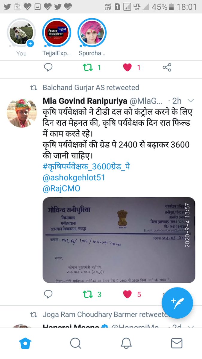 tribal_agricult's tweet photo. @MlaGovind @ashokgehlot51 @RajCMO Bhut bhut dhnyavadd mla sab

Sbhi fnd ek dusre k tweet ko retweet kre.... Or mla sab ko follow kre https://t.co/8ie7AyN33s