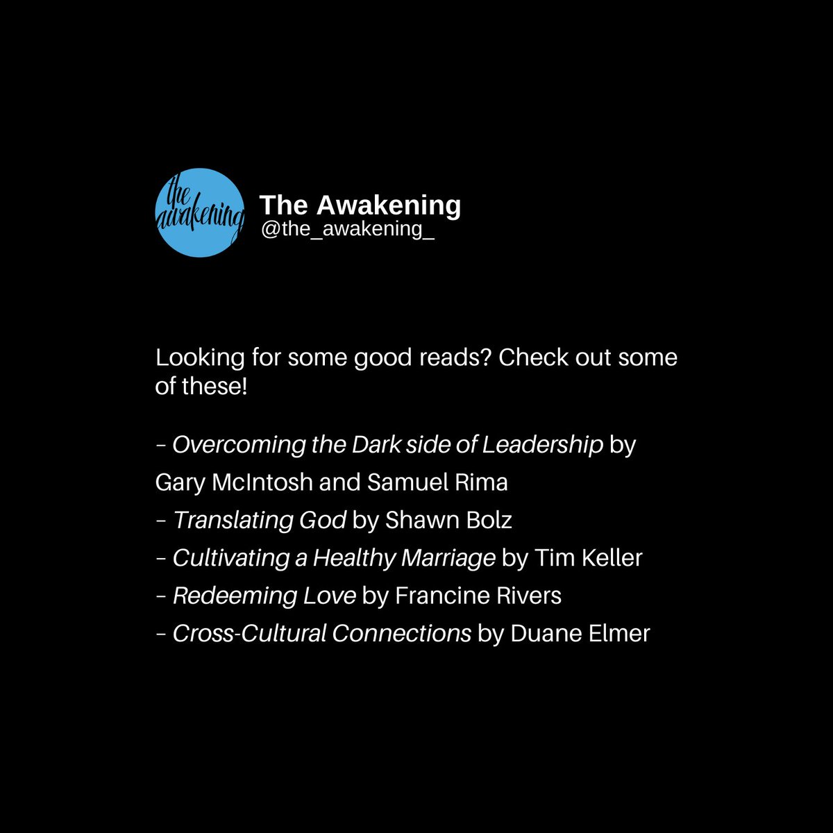 Our team got together and shared some of their most impactful reads.

Read a good book lately? Share it in the comments. ⬇️⬇️⬇️