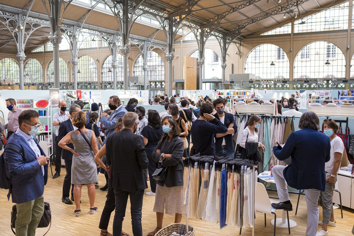 GLevents's tweet photo. Exposants et visiteurs étaient au rendez-vous pour le #salon Made in France @PremiereVision qui s'est tenu du 1er au 2 septembre 2020 à #Paris, dans le respect des mesures de sécurité sanitaire. Cet #événement met en avant l’#industrie de la #mode française et ses savoir-faire. https://t.co/MoZUcOUfh7