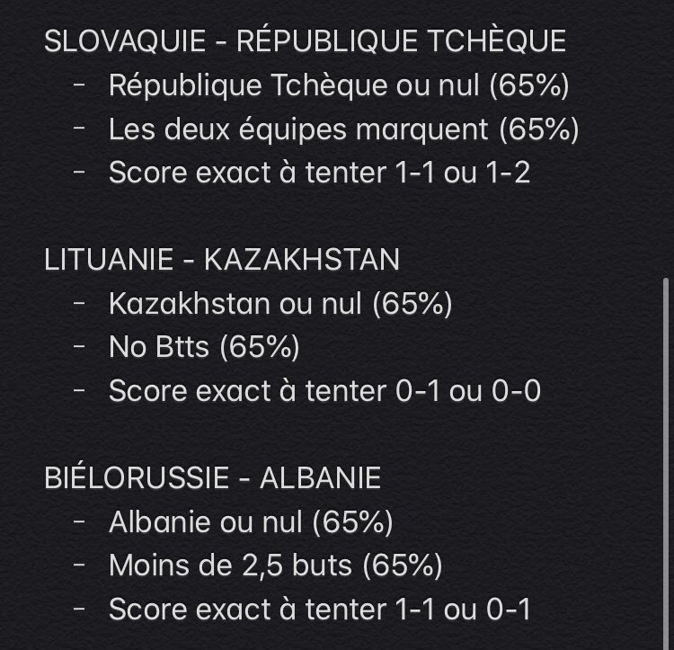 NtkPronos's tweet photo. Mes avis Nations League 🇪🇺 

Comme hier même si les résultats étaient fou, c’est compliqué à analyser, avec les absents à cause du Covid, les joueurs garder par les clubs ect, rester sur des petites mises.

Un petit LIKE pour le travail ? ❤️ https://t.co/HW6W6zRudx