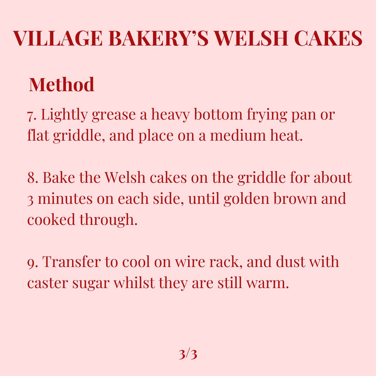 Looking for inspiration for the weekend? Have a go at flipping some Welsh cakes yourself with this recipe from The Village Bakery! 🏴󠁧󠁢󠁷󠁬󠁳󠁿🥣